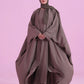 Flowy Farasha Cut Abaya - Olive Brown