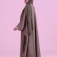 Flowy Farasha Cut Abaya - Olive Brown