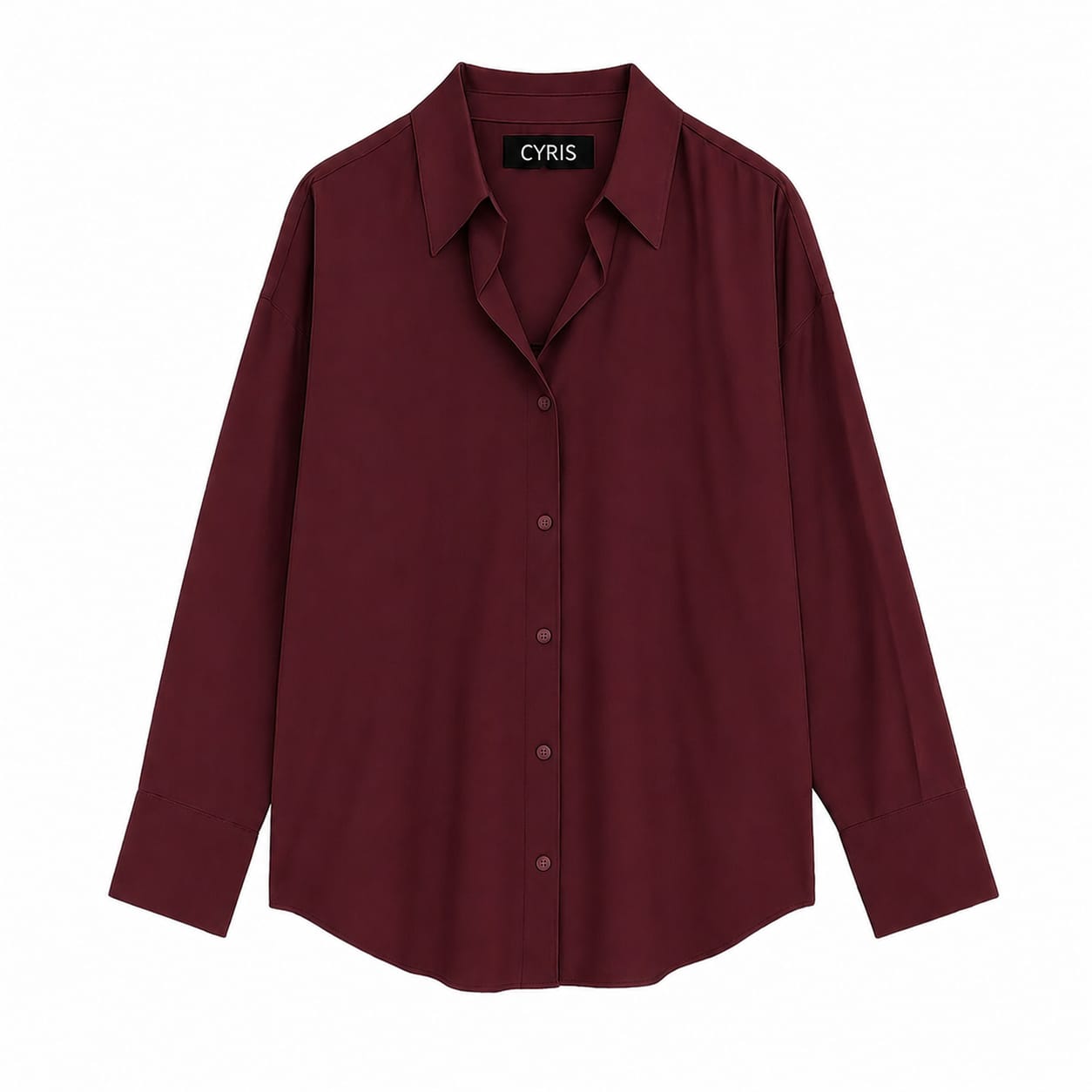 Burgundy Button-Down Shirt