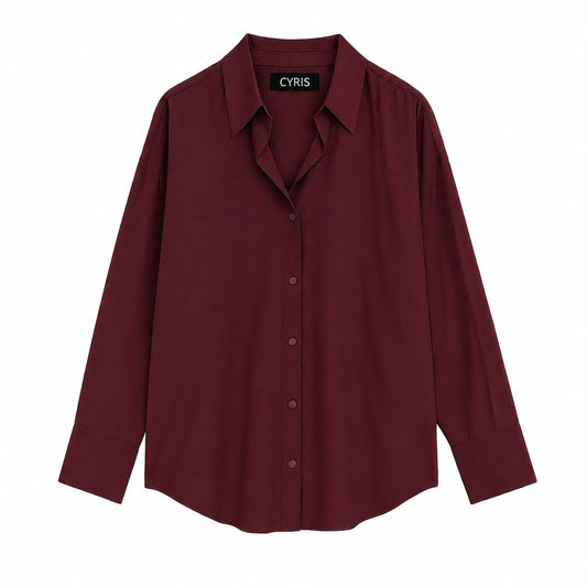 Burgundy Button-Down Shirt