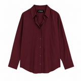 Burgundy Button-Down Shirt