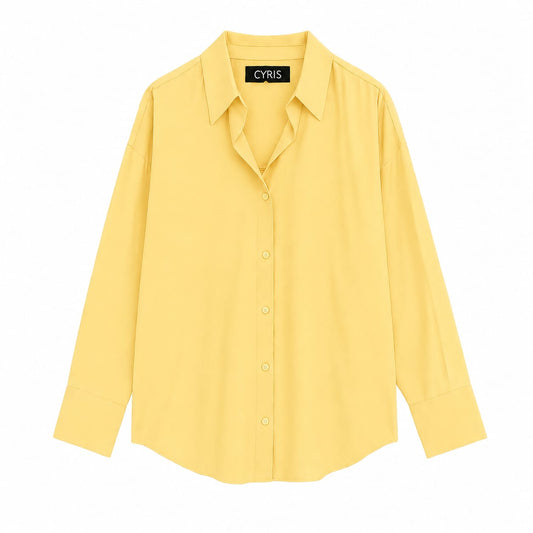 Sunbeam Yellow Breezy Cotton button-down Shirt