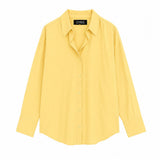 Sunbeam Yellow Breezy Cotton button-down Shirt