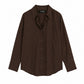 Dark Brown Button-down Shirt