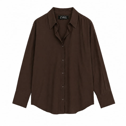 Dark Brown Button-down Shirt