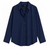 Navy Blue Button-Down Shirt