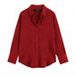 Cherry Red  Button-Down Shirt