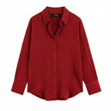 Cherry Red  Button-Down Shirt