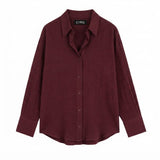 Burgundy Button-Down Shirt