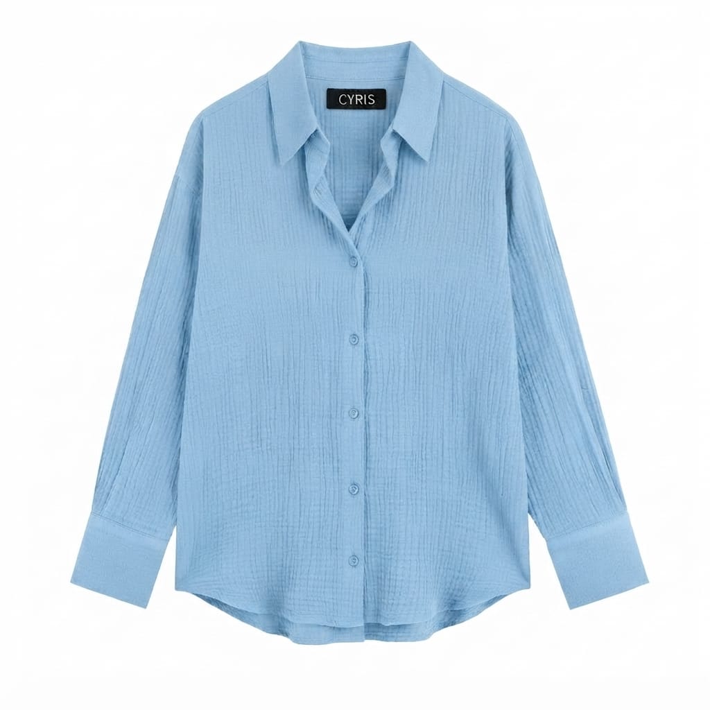 Sky blue Button-Down Shirt