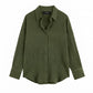 Olive green button-down Shirt