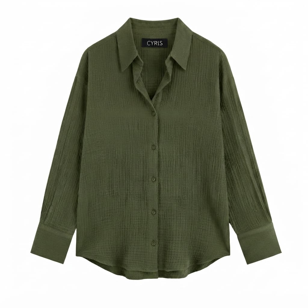 Olive green button-down Shirt