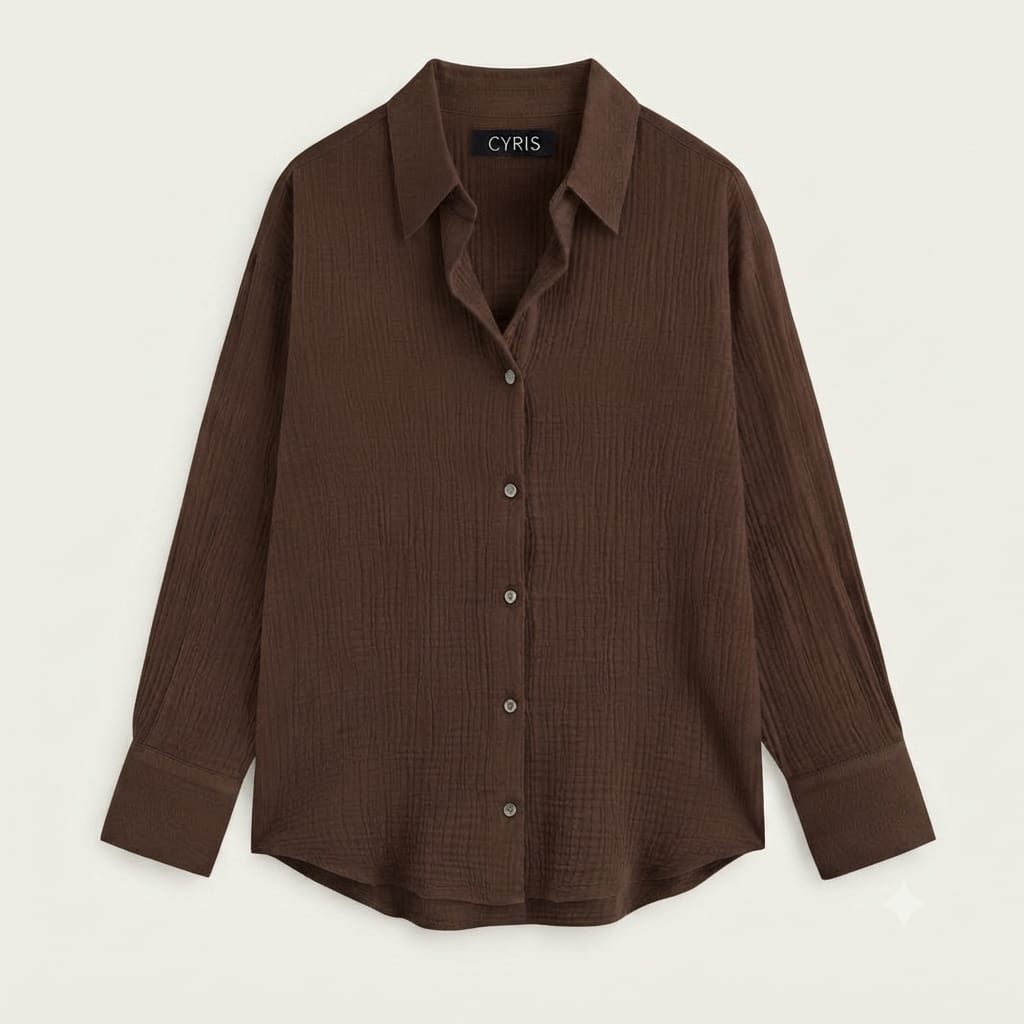 Dark Brown Button-down Shirt