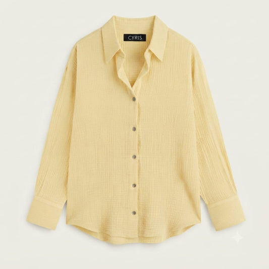 Sunbeam Yellow Breezy Cotton button-down Shirt