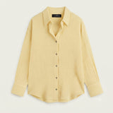 Sunbeam Yellow Breezy Cotton button-down Shirt