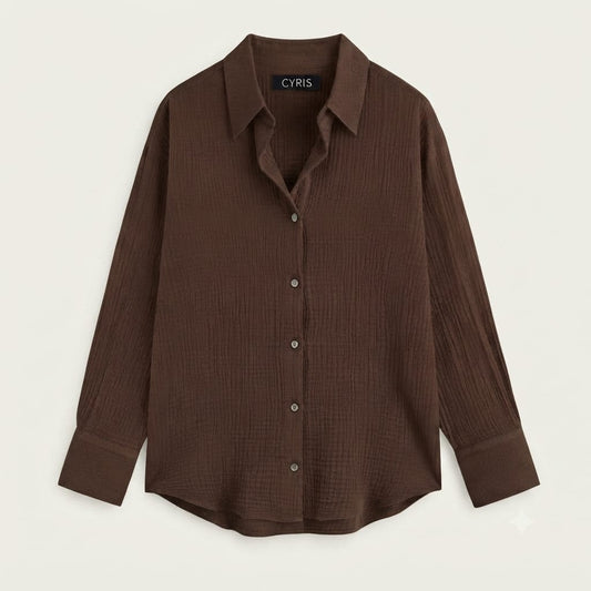 Dark Brown Button-down Shirt