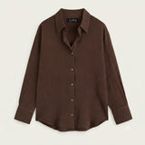 Dark Brown Button-down Shirt