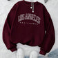 Los Angeles California Maroon Sweatshirt