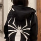 Dark Spider Web Hoodie – Gothic Black