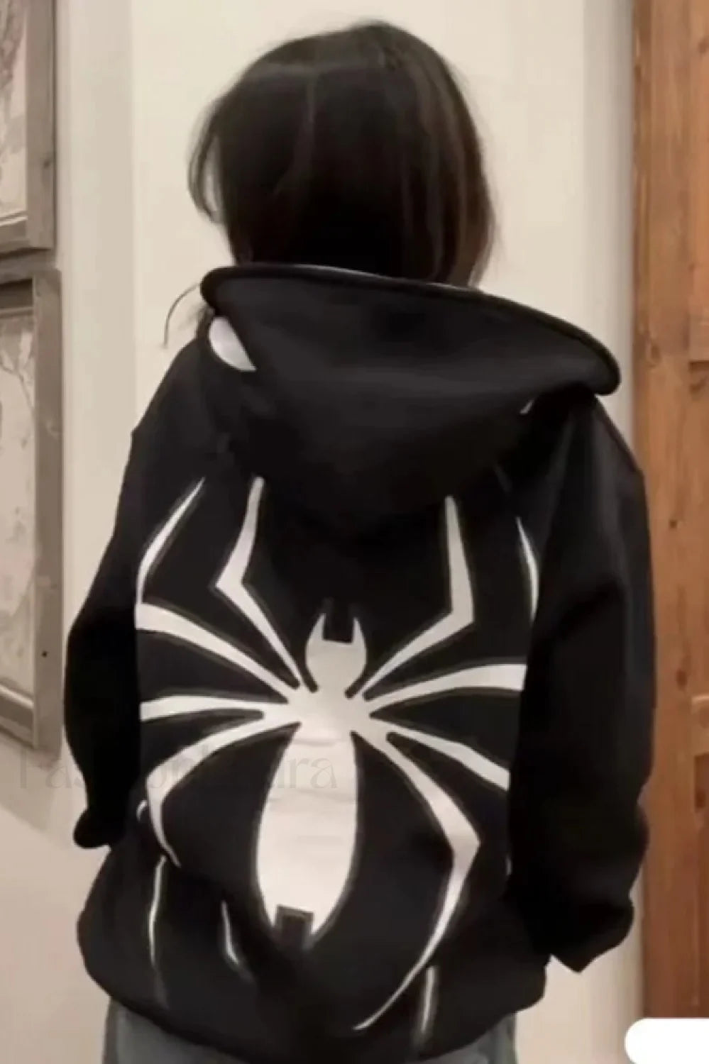 Dark Spider Web Hoodie – Gothic Black