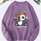 Cozy Panda Purple Sweatshirt