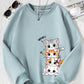 Cute Cartoon  kittens Print Sweatshirt – Unisex Cozy Casual Pullover