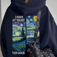 Van Gogh Art Print Hoodie – Navy Blue